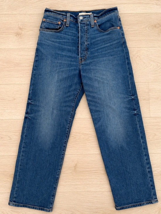 Levi's Denim - Levi’s Womens Ribcage Straight Ankle Jeans Dark Blue Size 30